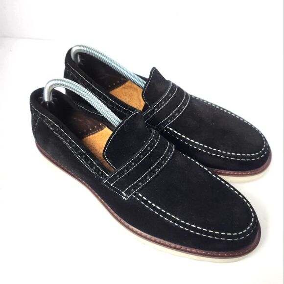 Robert Graham Dyson Penny Loafer Leather Black RGS5228 Mens Size 8.5 - Picture 2 of 9